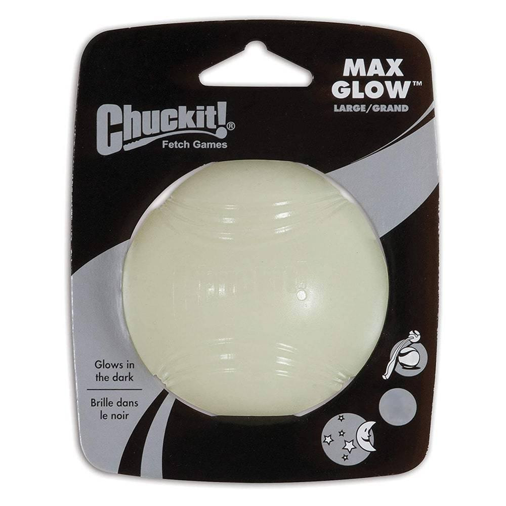 Мячик для собак Chuckit! Max Glow Ball игрушка светящийся во тьме, размер М (6,5 см) Винница - изображение 1