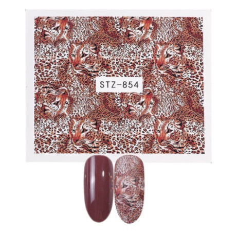 Леопардовые слайдеры для ногтей - размер наклейки 6*5см, инструкция по применению есть в описании Киев - изображение 1