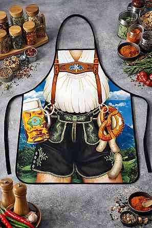 Фартук с приколом мужской кухонный в немецком стиле Oktoberfest 75 на 60 см разноцветный Киев