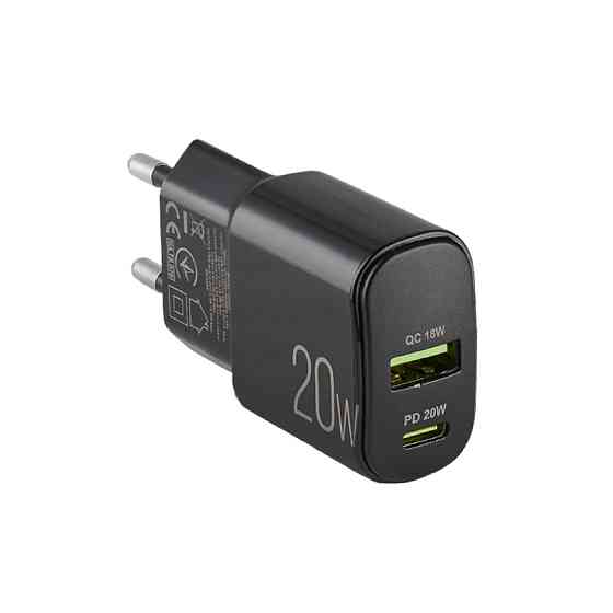 Сетевое зарядное устройство Winso Pro PD20W USB-C+USB-A черный Львов