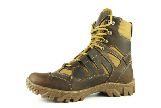 Військові демісезонні черевики коричневі, тактичне взуття для чоловіків, шкіра нубук, кордура, міцні Львів