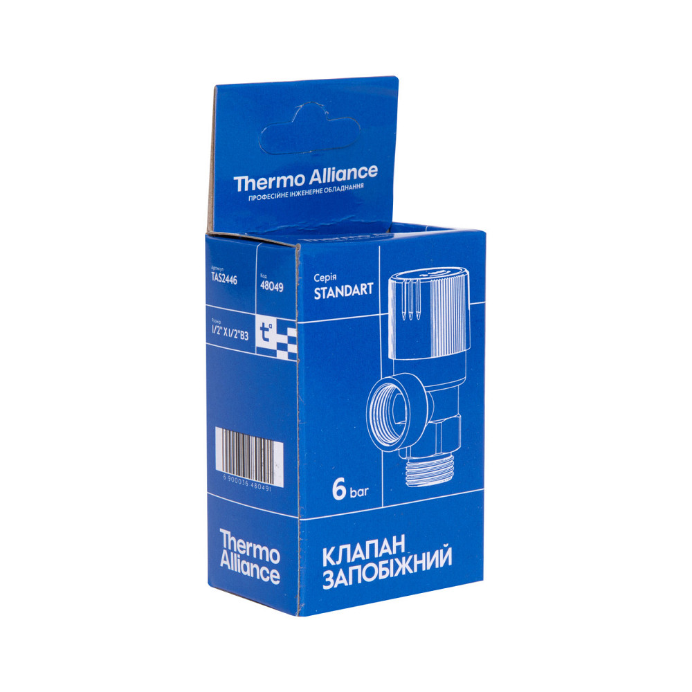 Запобіжний клапан Thermo Alliance Standart 1/2" ВН 6 барів TAS2446 Київ - фото 6