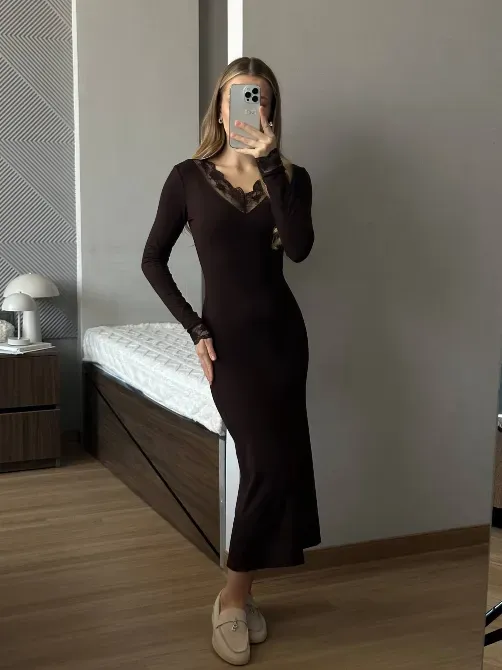 Жіноча сукня по фігурі з мереживом Одеса - фото 10