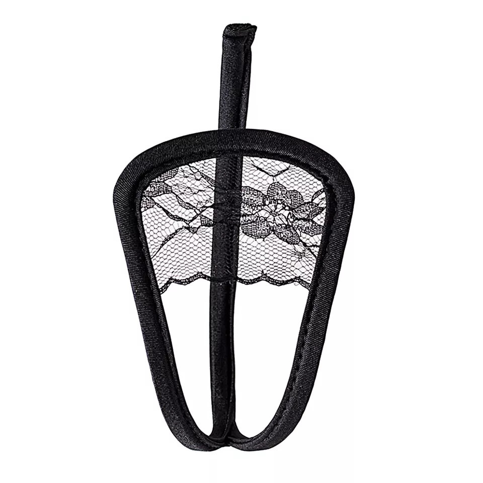 С стрінги чорні з мереживом унісекс - розмір універсальний Київ - фото 1