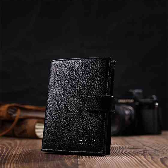 Портмоне для мужчин из натуральной зернистой кожи BOND 22055 Черный Киев