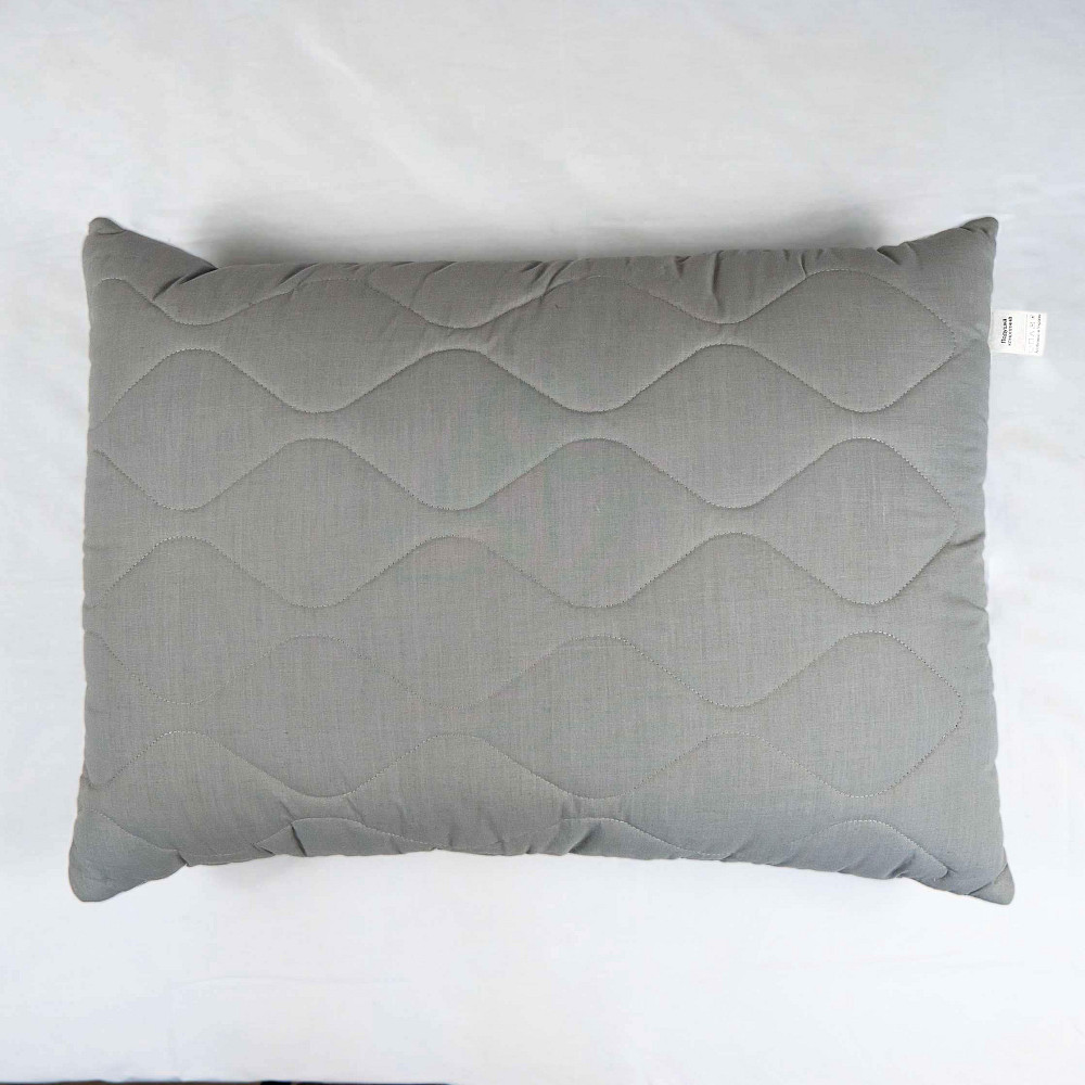 Подушка конопляная стеганная YouStar 50х70 см чехол 100% хлопок Сатин (Серый) Сумы - изображение 2