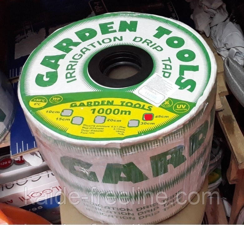 Стрічка крапельного поливу GARDEN TOOLS 450мм (1000м) Харків - фото 1