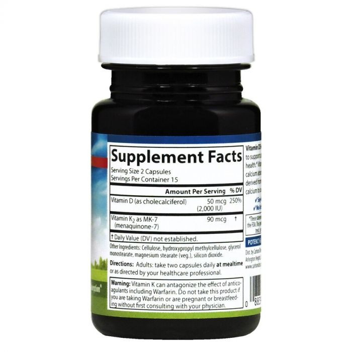 Вітамін D3 і K2 (Vitamin D3 + K2) 30 капсул Київ - фото 2