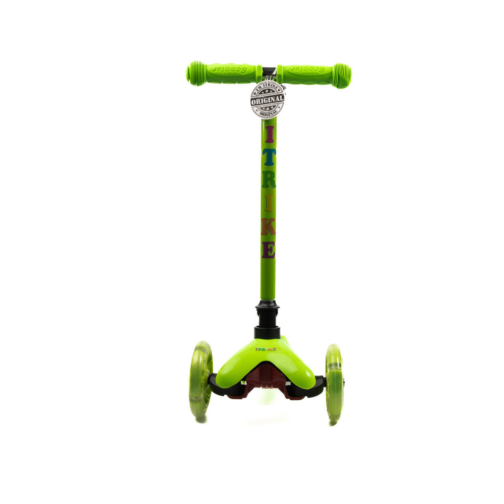 Самокат детский трехколесный iTrike Mini BB 3-040-GR1 со светящимися колесами Зеленый Каменец-Подольский - изображение 5