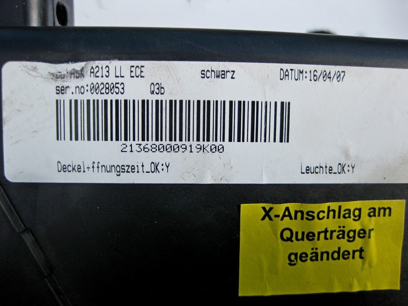 Mercedes-Benz  A2136800091 9K00 Бардачок - ящик рукавички чорний E-Class W213 Одеса - фото 4