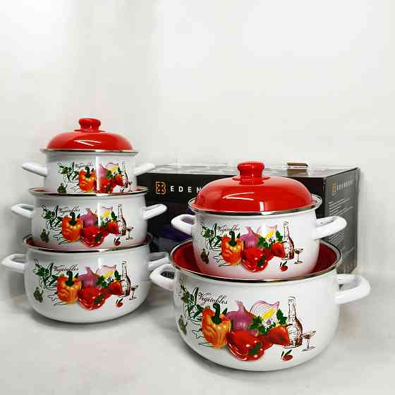 Фирменные наборы кастрюль, Красивый набор кастрюль с антипригарным покрытием, Набор посуды для дома PT-37 Львов