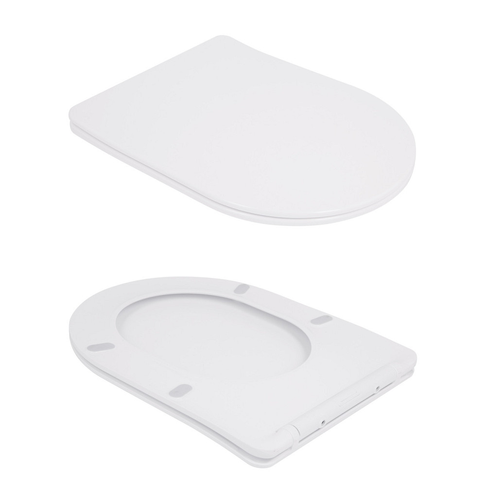 Унітаз-компакт Qtap Robin Ultra Quiet безобідковий із сидінням Soft-close QT13226089AW Київ - фото 8