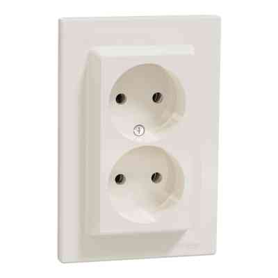 Розетка Schneider Electric ASFORA без заземлення подвійна крем (EPH9700123) Вінниця