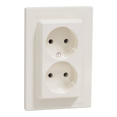 Розетка Schneider Electric ASFORA без заземлення подвійна крем (EPH9700123) Вінниця - фото 2
