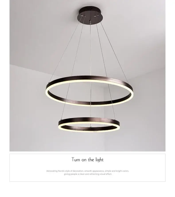 Светодиодная люстра Олимпия PJ812 Coffee 80+100см Винница - изображение 5