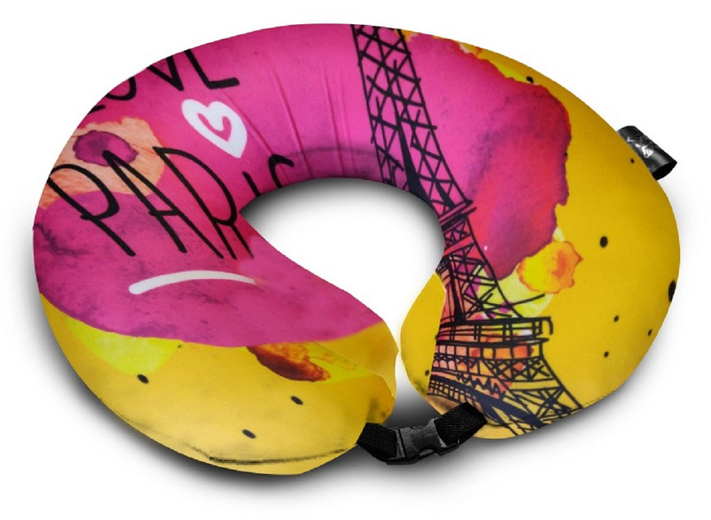 Подушка дорожная с рисунком Париж Киев - изображение 1