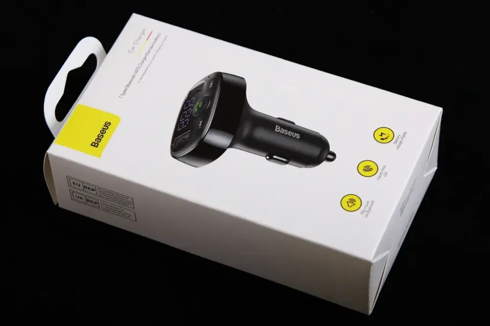 Модулятор радиоволны в прикур. Bluetooth 4.2 Baseus S-09A 2USB 3.4А/microSD Винница - изображение 3