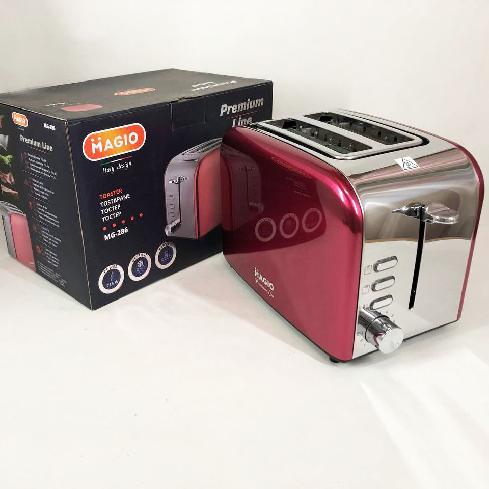 Тостер побутовий для дому Magio MG-286, Домашній тостер з решіткою для підігріву Маленький XK-21 Івано-Франківськ - фото 7