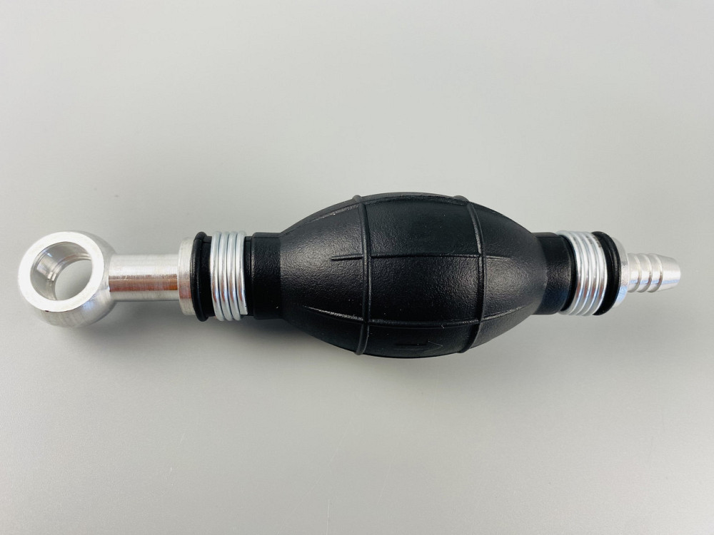 Ручний насос для перекачування рідини з клапаном масло-бензостійка гума алюмінієві наконечники d=8 мм/d=14 м Мукачево - фото 7