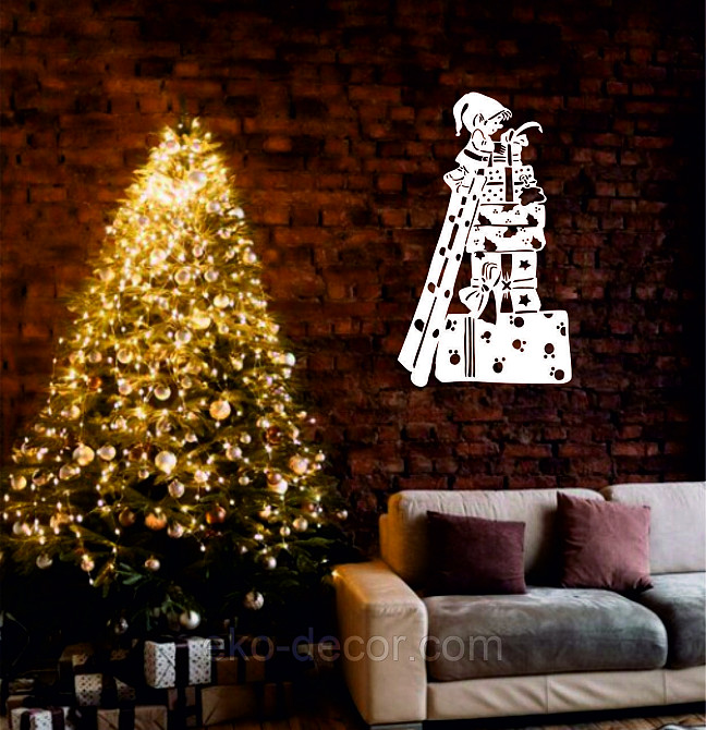 Декоративное настенное Панно «Ельф», Декор на стену 90*53 см, Белый Киев - изображение 2