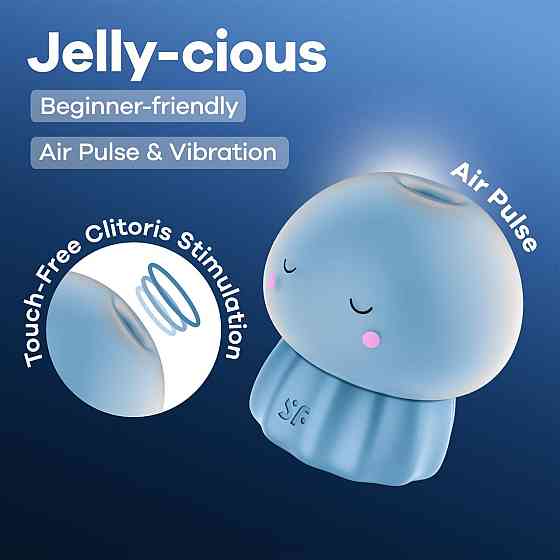 Вакуумний кліторальний стимулятор Satisfyer Jelly-cious Blue Sex Aura Київ