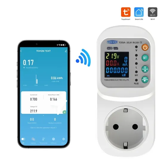 Розумна розетка з реле контролю напруги та струму з Wi-Fi (Tuya) TOMZN TOSVA-16LW EU 16A, моніторинг енергоспоживання, захист від Киев