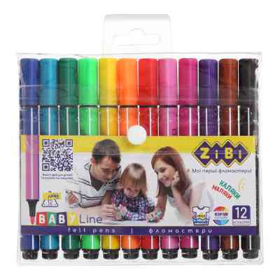 Фломастеры ZiBi BABY Line JUMBO 12 цветов (ZB.2807) Винница