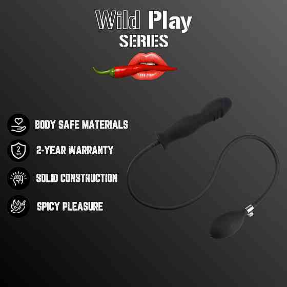 Надувна анальна пробка - Erospace Wild Play Inflatable Anal Plug C6 Sex Aura Київ