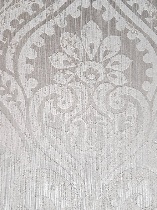Шпалери текстильні еко 0.53х10.05 Rasch Textil Valentina класика вензелі дамаски бежево кремові на бежевому Київ - фото 3