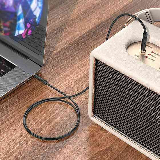 Аудiо кабель BOROFONE BL16 Clear sound AUX audio cable, колір чорний BL16B Одеса
