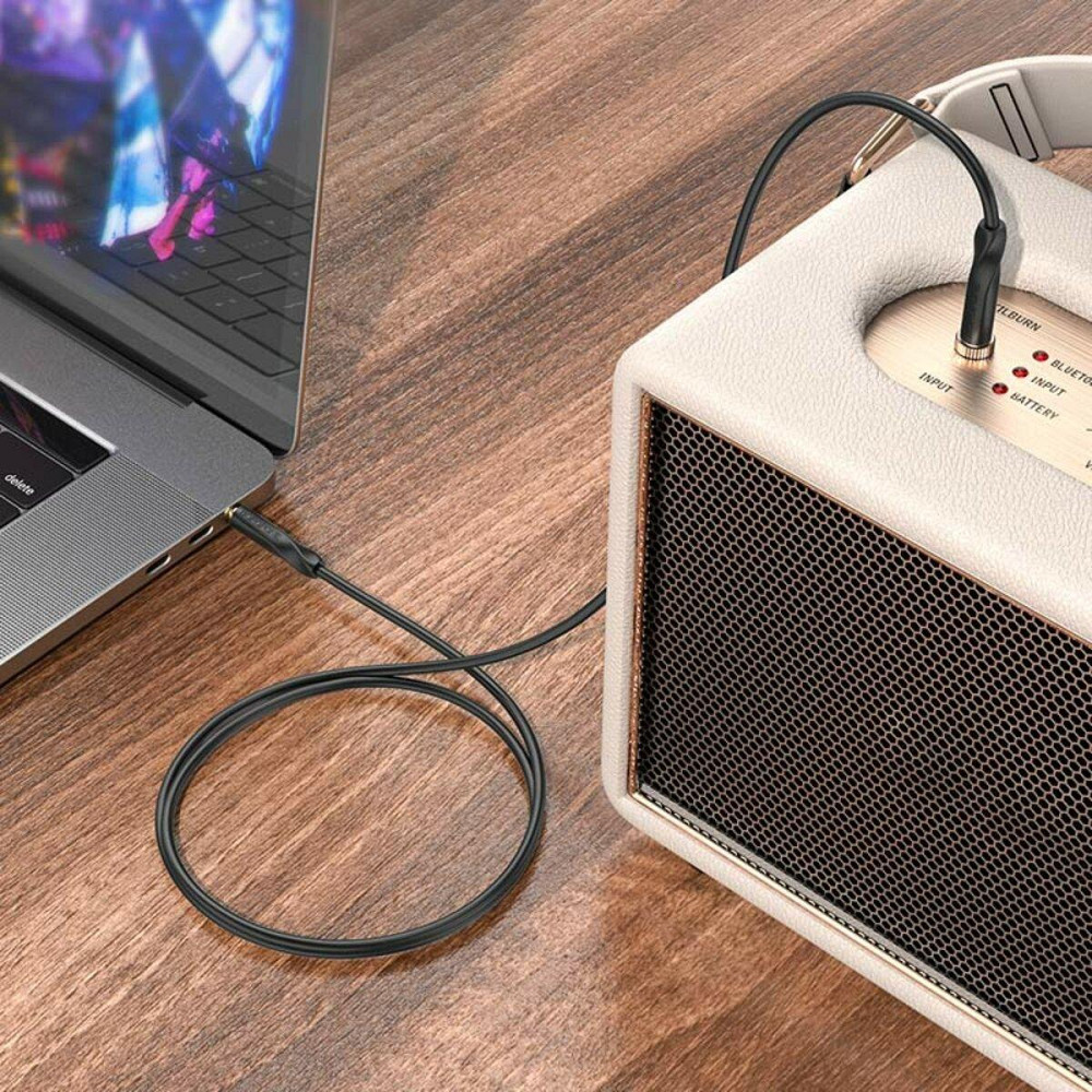 Аудiо кабель BOROFONE BL16 Clear sound AUX audio cable, колір чорний BL16B Одеса - фото 4