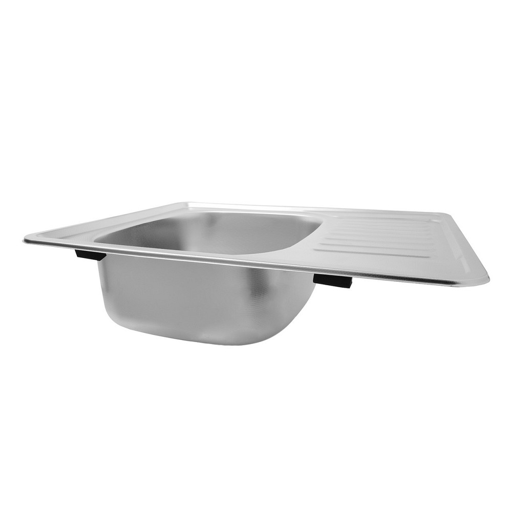 Кухонна мийка з нержавіючої сталі Kroner KRP Dekor - 63х50 (0.8 мм) Київ - фото 2