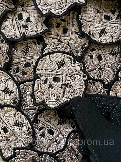 Шеврон Адамова голова (Форма контурная. На липучке) Размер 6x5.5см Киев - изображение 5