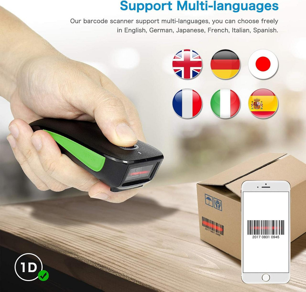 Бездротовий портативний сканер штрихкодів Netum Київ - фото 17