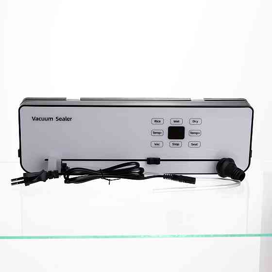 Вакууматор побутовий сенсорний для сухих і вологих продуктів 120 Вт із вбудованим різаком пакувальник вакуумний Білий HP-11-29W Коломия