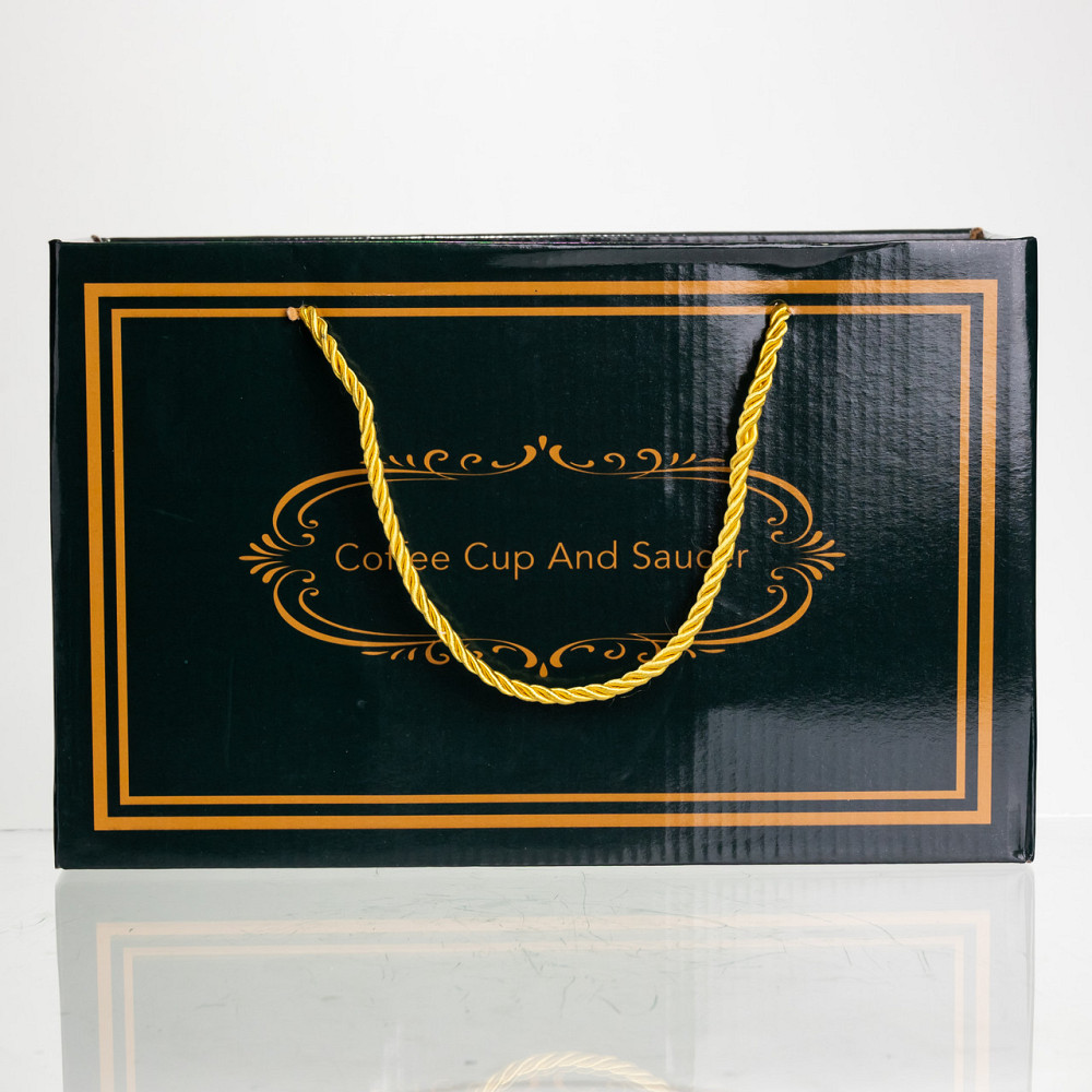 Парные фарфоровые чашки Queen&King с крышкой и ложкой Киев - изображение 5