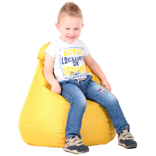 Крісло-мішок Груша Хатка дитяча Жовта (до 5 років) Київ - фото 1