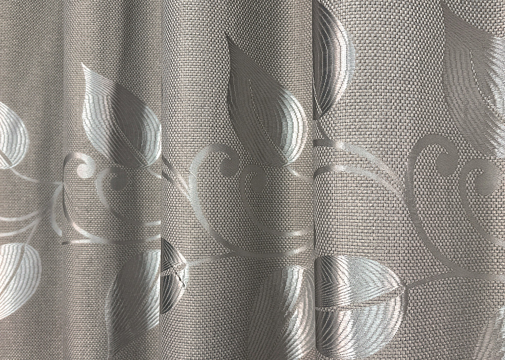 Комплект штор на люверсах VR-Textil Льон Рогожка № 1688ш Світло-сірий 150х250 см 2 шт (37-0239) Київ - фото 8