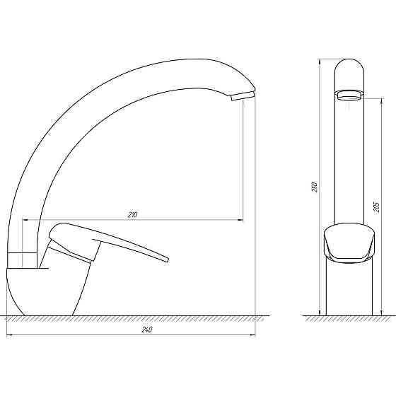 Змішувач для кухні Globus Lux Koln GLK-0203S (000014957) Київ