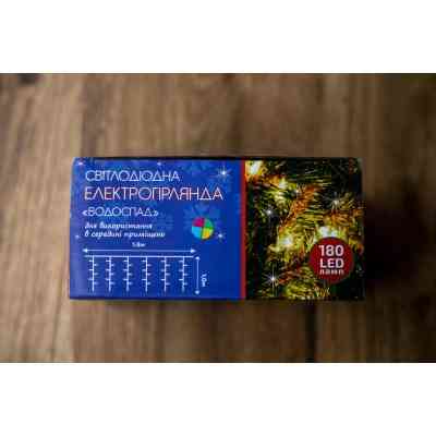 Гірлянда BPNY з адаптером 180LED, 1.8М, 10.8W Водопад Color (102979) Вінниця