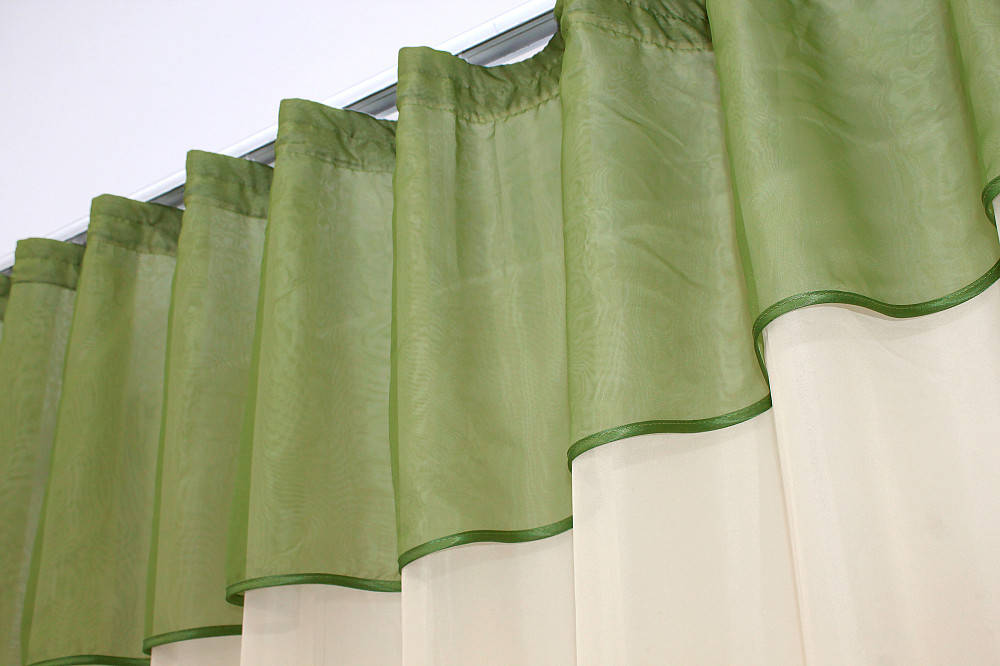 Кухонная занавеска VR-Textil № 047к бежевый с оливковым 280х170 см (52-0348) Киев - изображение 3