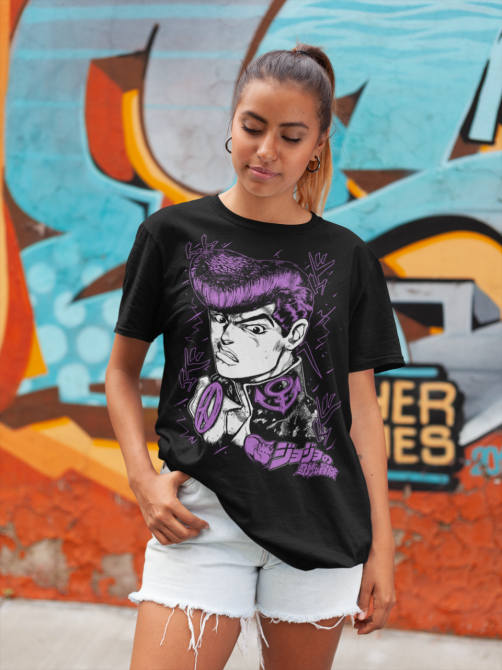 Футболка аниме Джосуке Кира Джоджо С оверсайз (S/M/L) Черний AnimeJ0661 Днепр - изображение 3