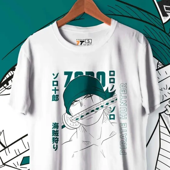 Футболка чоловіча з  принтом Ван Пис Zoro White Розмір 48 Anime0196 Дніпро