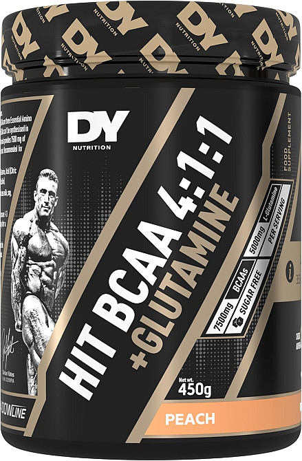 Амінокислоти BCAA та L-глютамін DORIAN YATES NUTRITION BCAA + GLUTAMINE 450G (PEACH) Луцьк - фото 1