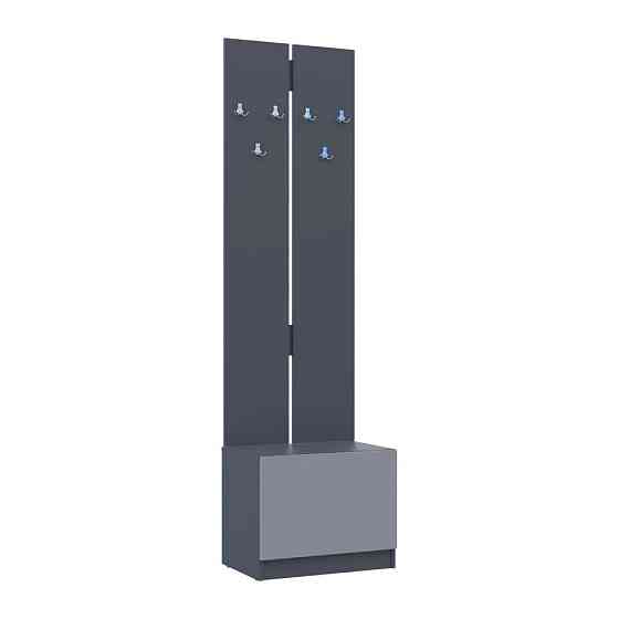 Вішалка з тумбою для взуття Doros Сола Графіт / Сірий 60х40х215 см DRS-011740 (44900343) Львів