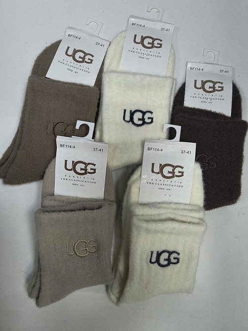 Жіночі теплі високі шкарпетки UGG. Набір теплих шкарпеток UGG (5 шт. в уп). Розмір 37-41 Київ - фото 7