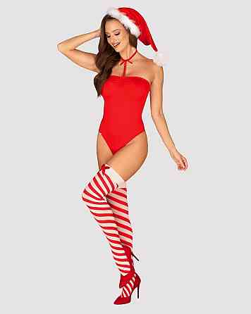 Боди Obsessive Kissmas teddy red L/XL Sex Aura Киев