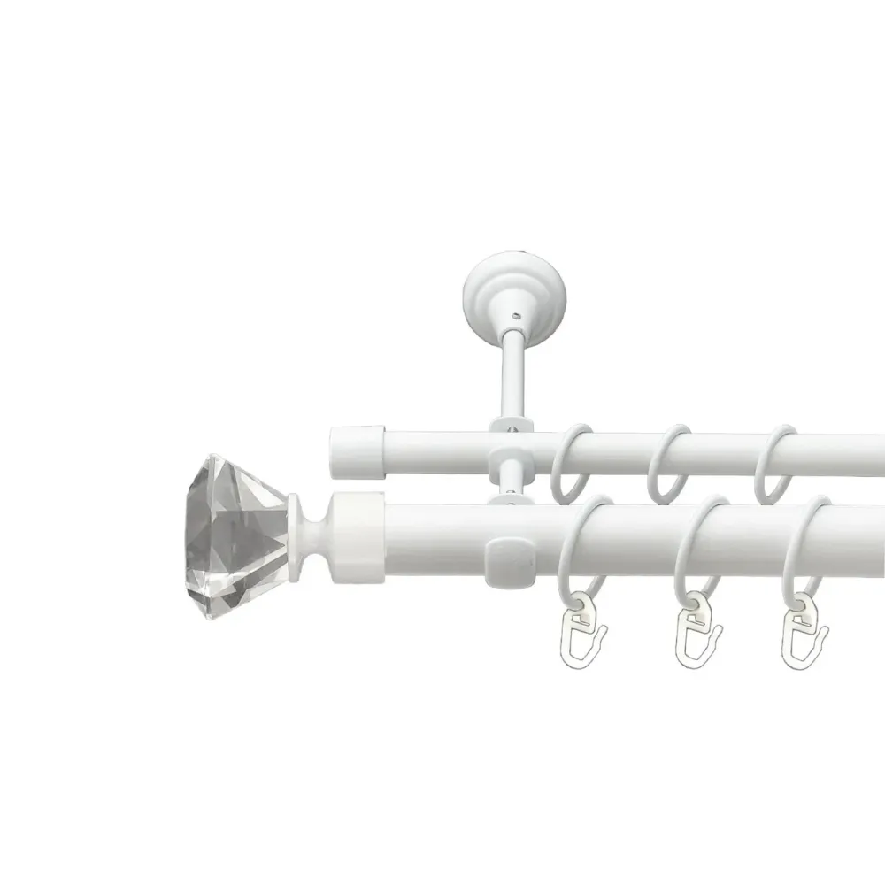 Карниз Orvit Спектралія металевий дворядний відкритий гладка труба кільце металеве Арктіс 25\16 мм 240 см Львов - изображение 1