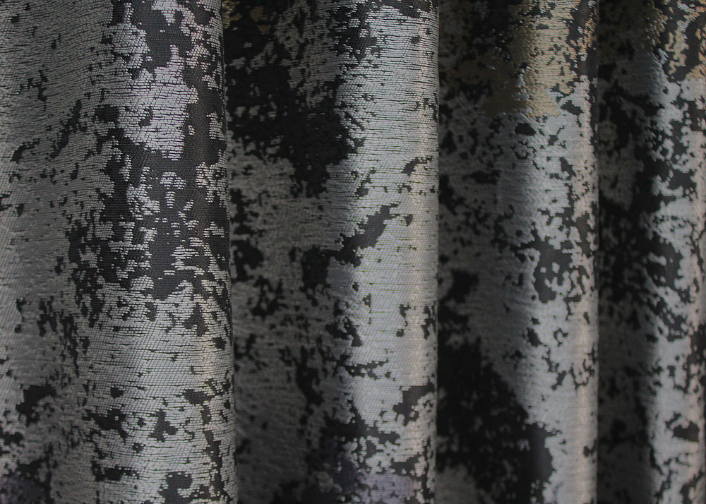 Комплект коротких штор VR-Textil Мармур Al-7 № 1461ш Сірий з чорним і какао 140х170 см 2 шт (35-0278) Київ - фото 6