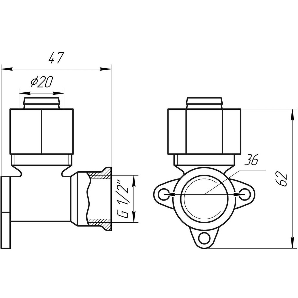 Уголок с ушками APE ITALY 754 L 1/2″x20 (000000872) Киев - изображение 3
